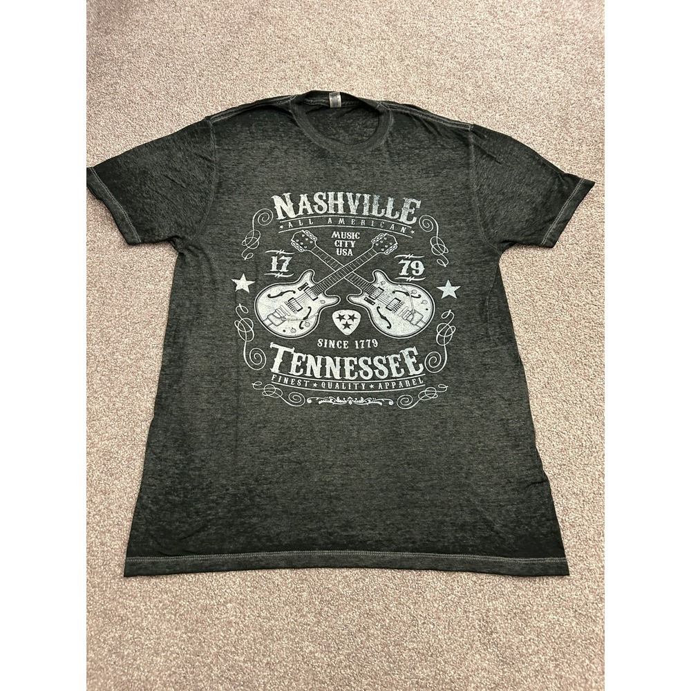 Colortone Nashville Tennessee T-Shirt Mens Large Gray Excellent Music City Tee